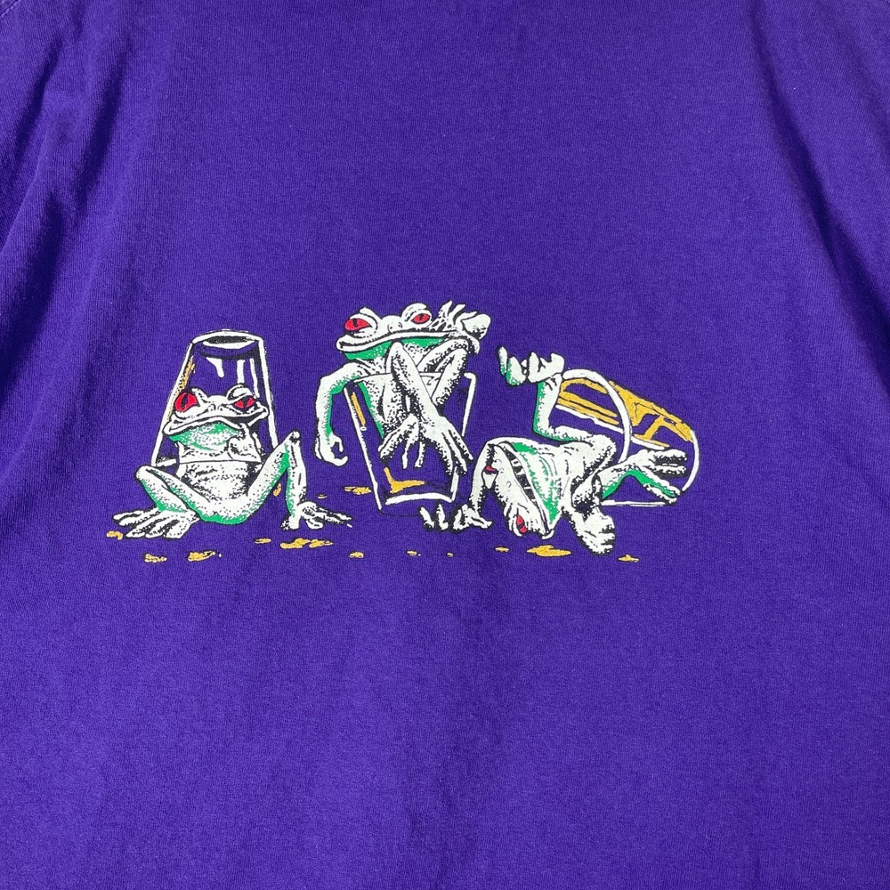 VTG Big Muddy Bar Shirt Mens Large Brewery Purple Frogs Beer Casual Graphic Y2K - Picture 9 of 9